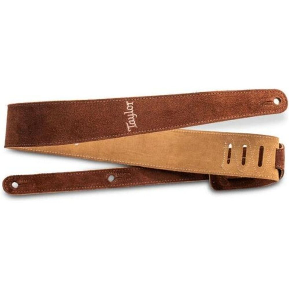 Chocolate Suede Leather Guitar Strap Non Slip Adjustable Acoustic Electric